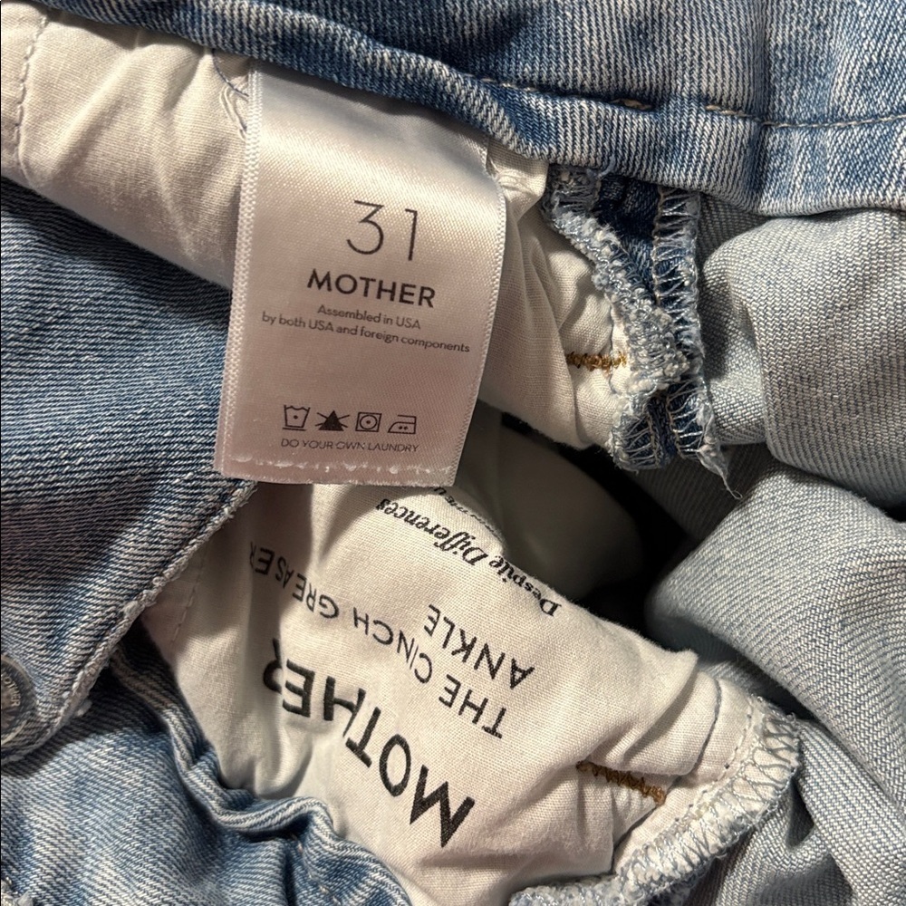 MOTHER Light Blue Cinch Greaser Ankle Jeans - Picture 3 of 13